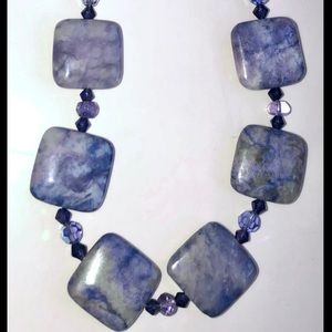 Necklace-Handmade purple necklace